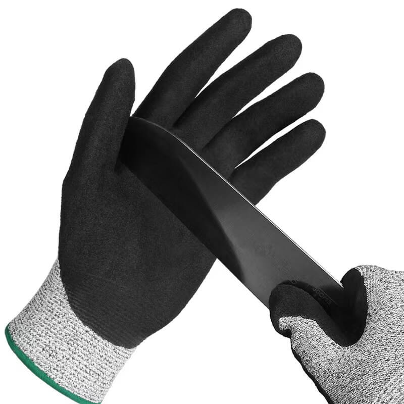 Nitrile gloves cut resistant