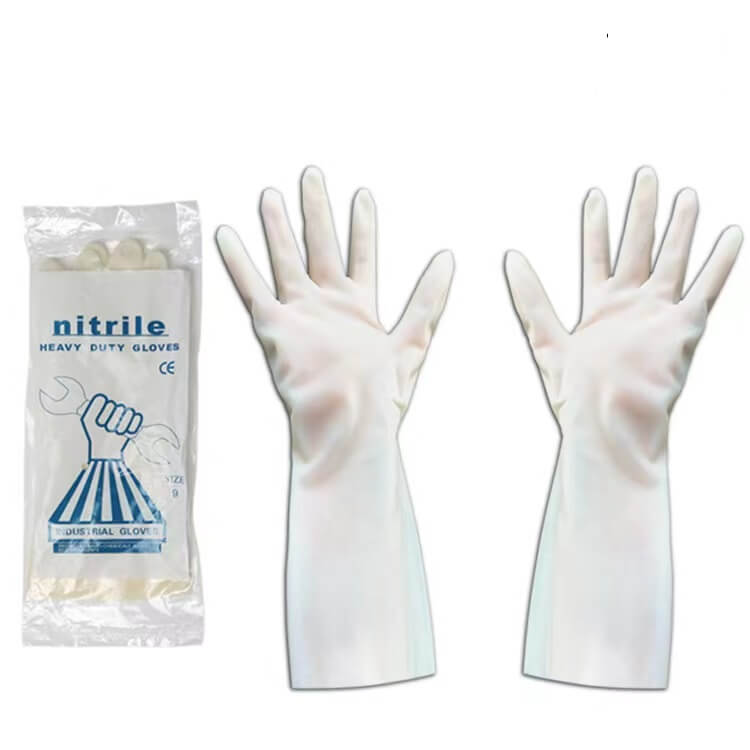 nitrile gloves white